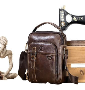 Bull Captan Moda Deri Crossbody Kahverengi Erkek Sırt Çantası
