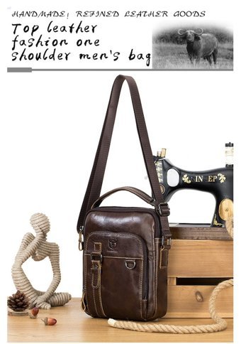 Bull Captan Moda Deri Crossbody Kahverengi Erkek Sırt Çantası
