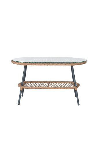 Kelebek Yuvarlak Rattan 60x110 cm Kahverengi Kamp Sehpası