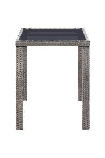 Vidaxl Dikdörtgen Rattan 60x123 cm Antrasit Kamp Masası