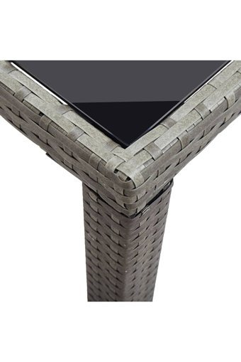 Vidaxl Dikdörtgen Rattan 60x123 cm Antrasit Kamp Masası