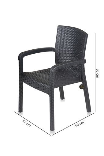 Çavdar Group Dikdörtgen Plastik 90x150 cm Siyah Kamp Masası