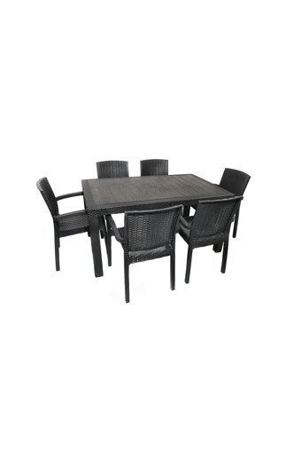 Çavdar Group Dikdörtgen Plastik 90x150 cm Siyah Kamp Masası