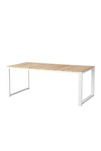 Zenio Dikdörtgen Ahşap 80x150 cm Beyaz - Kahverengi Kamp Masası