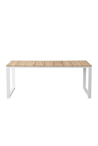 Zenio Dikdörtgen Ahşap 80x150 cm Beyaz - Kahverengi Kamp Masası