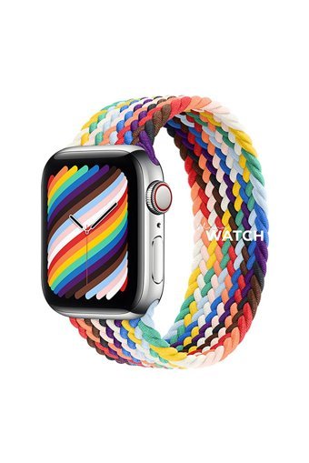 Shinytech Örgü Naylon 42-44-45-49 mm Yetişkin Akıllı Saat Kordonu Canlı Renkli