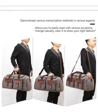 Zuolunduo Kanvas Crossbody Siyah Erkek Sırt Çantası