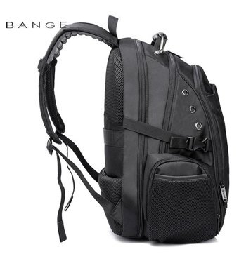 Bange Waterproof Travel Backpack For Men Black Siyah Erkek Sırt Çantası