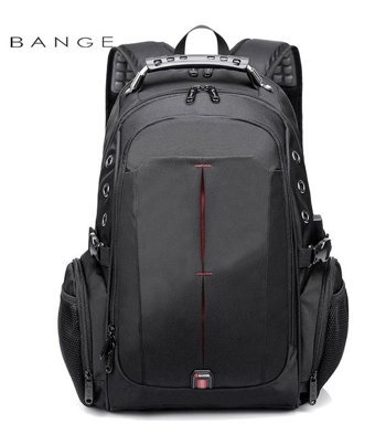 Bange Waterproof Travel Backpack For Men Black Siyah Erkek Sırt Çantası