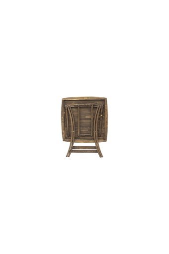 Emideco Katlanabilir Kare Ahşap 76x76 cm Kahverengi Kamp Masası