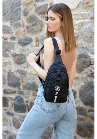 Newish Polo Siyah Cross Bodybag Çapraz Ve Erkek Sırt Çantası