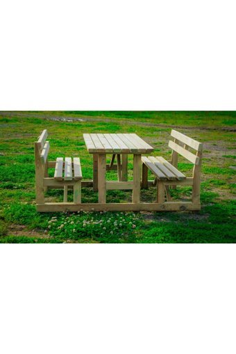 Kamelyamarket Dikdörtgen Ahşap 73x150 cm Kahverengi Kamp Masası