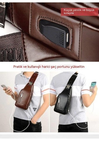 Eternal Luck Usb Portlu Siyah Erkek Sırt Çantası
