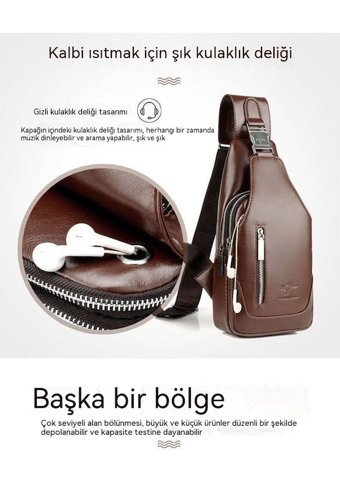 Eternal Luck Usb Portlu Siyah Erkek Sırt Çantası