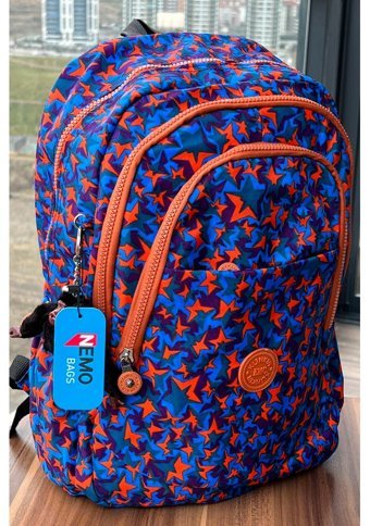 Nemo Bags Mor Desenli Krinkıl Su Geçirmez Mor Kadın Sırt Çantası