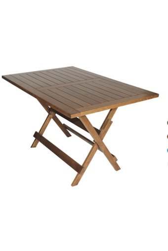 Bahçeci Katlanabilir Dikdörtgen Ahşap 80x120 cm Kahverengi Kamp Masası