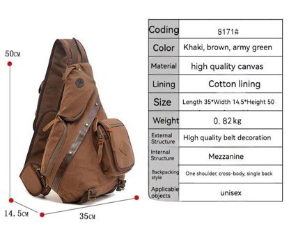 Augur 8171 Moda Çapraz Askı Kahverengi Erkek Sırt Çantası