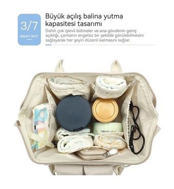 Eternal Luck Çok Fonksiyonlu Anne Ve Bebek Mavi Kadın Sırt Çantası
