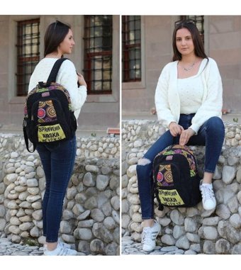 Oldcottoncargo Old Cotton Cargo Elton 13'' İnç Sırt Siyah Kadın Sırt Çantası