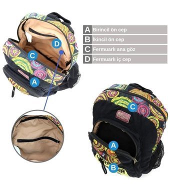 Oldcottoncargo Old Cotton Cargo Elton 13'' İnç Sırt Siyah Kadın Sırt Çantası