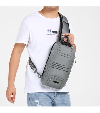 Ozuko 9283 Usb Şarj Portlu Rt Gri Erkek Sırt Çantası