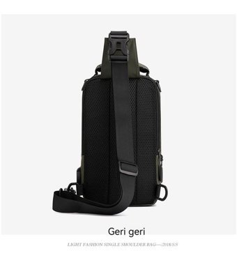 Eternal Luck Çok Şekilli Moda Çapraz Su Geçirmez Siyah Erkek Sırt Çantası