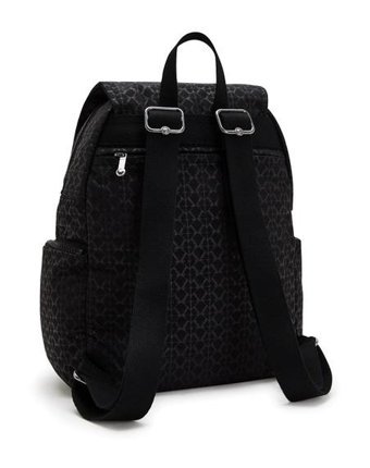 Kipling City Zip S Küçük Boy Siyah Sıgnature Emb Kadın Sırt Çantası