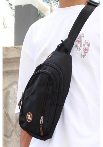 Bluefeet Svt Sv14 Su Geçirmez Kanvas Body Bag Siyah Erkek Sırt Çantası