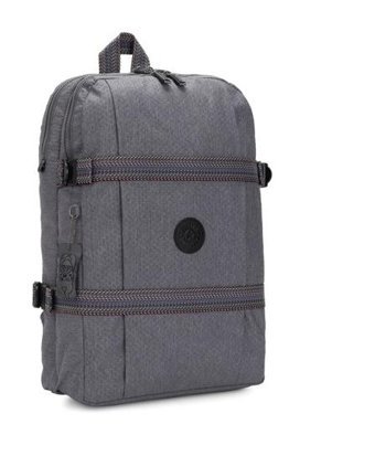 Kipling Tamiko P Orta Boy Gri Carbon Emboss Combo Gri Kadın Sırt Çantası