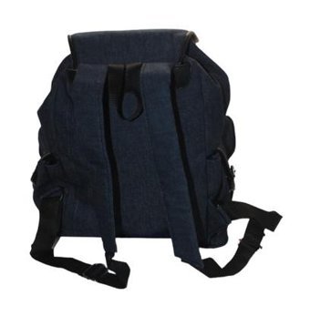Mebes Kot Kumaş Jean 3 Cepli Lacivert Siyah Kadın Sırt Çantası
