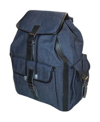 Mebes Kot Kumaş Jean 3 Cepli Lacivert Siyah Kadın Sırt Çantası