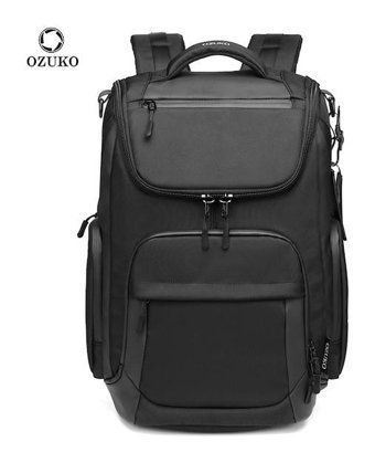 Ozuko 9409 Su Geçirmez Gündelik Siyah Erkek Sırt Çantası
