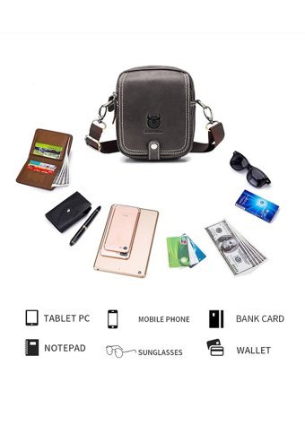 Bull Captan Günlük Crossbody Erkek Sırt Çantası Koyu Kahverengi