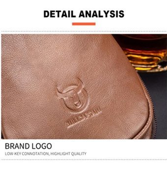 Generic Bullcaptaın Hakiki Deri Crossbody Siyah Erkek Sırt Çantası