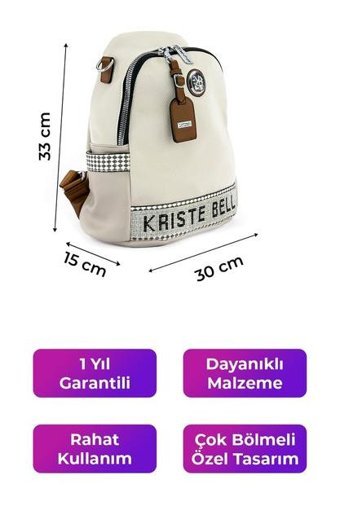 Kriste Bell Beyaz 26372 Kadın Sırt Çantası