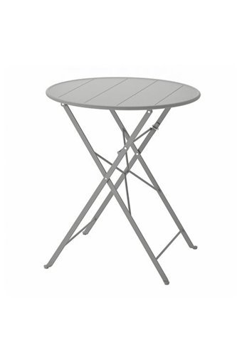 Ikea Katlanabilir Yuvarlak Metal 65 cm Gri Kamp Masası