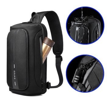 Ozuko Spor Su Geçirmez Crossbody Kamuflaj Erkek Haki Sırt Çantası