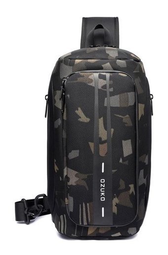 Ozuko Spor Su Geçirmez Crossbody Kamuflaj Erkek Haki Sırt Çantası