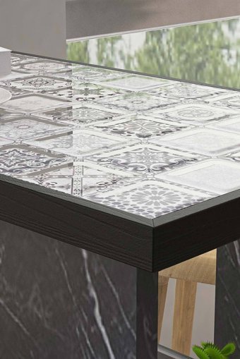 Bluecape Dikdörtgen Ahşap 32x92 cm Gri Kamp Mutfak Adası