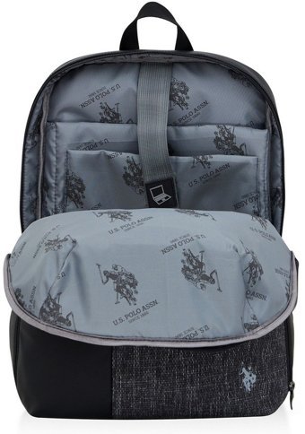 U.S. Polo Assn. 23678 Laptop Bölmeli Siyah Erkek Sırt Çantası