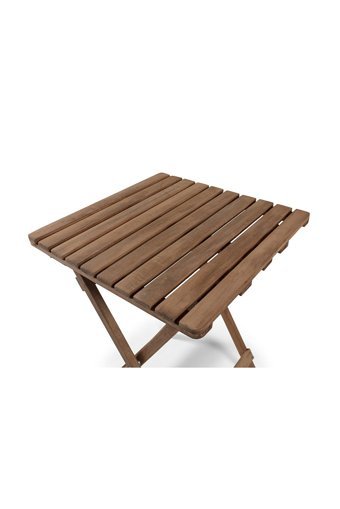 Barışahşap Katlanabilir Kare Ahşap 50x50 cm Kahverengi Kamp Masası
