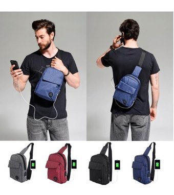 My Valice Smart Bag Usb'Li Çapraz 1505 Lacivert Erkek Sırt Çantası