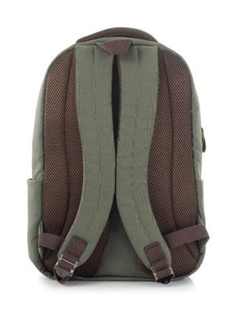 Paqpa Qp Madre Gabardin Kumaş Laptop Bölmeli Haki Erkek Sırt Çantası