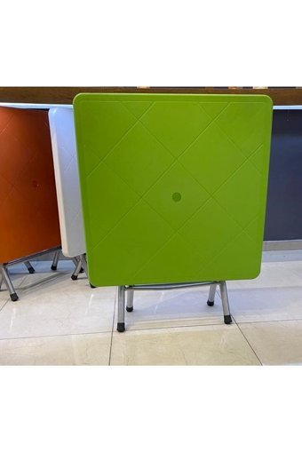 Sazlık Katlanabilir Kare Plastik 80x80 cm Yeşil Kamp Masası