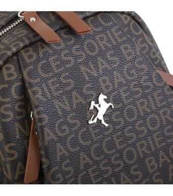 Nas Bag 1201 Yazılı Kahve Taba Kadın Sırt Çantası