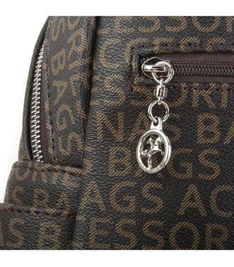 Nas Bag 1201 Yazılı Kahve Taba Kadın Sırt Çantası