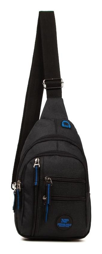 Newish Polo Body Bag Çapraz Keten 2033 Lacivert Erkek Sırt Çantası - Siyah