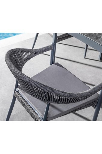 Vieno Home Garden Dikdörtgen Metal 80x140 cm Antrasit Kamp Masası