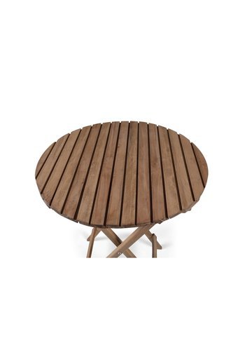 Barışahşap Katlanabilir Yuvarlak Ahşap 60 cm Kahverengi Kamp Masası