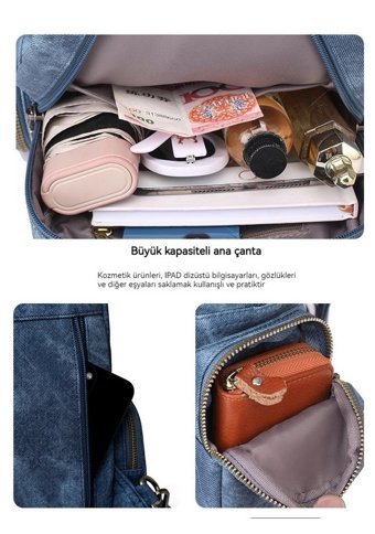 Wyanet Hespero Pu Deri Retro Siyah Kadın Sırt Çantası
